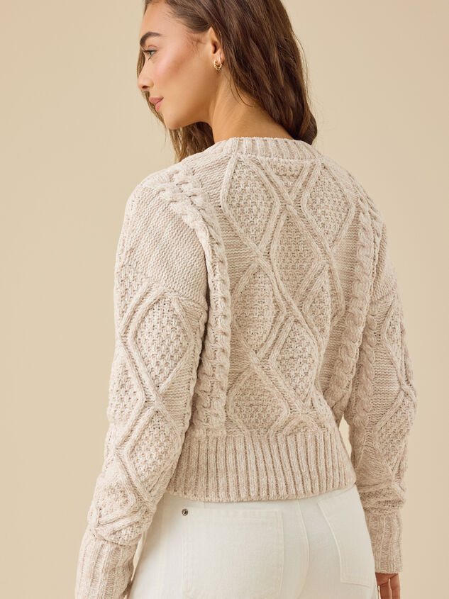 Everley Chenille Cable Sweater Detail 5 - TULLABEE