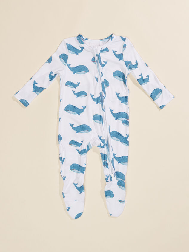 Blue Whale Printed Footie - TULLABEE
