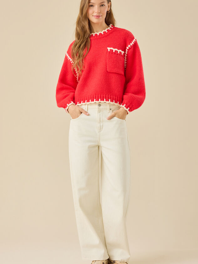 Nila Whipstitch Sweater Detail 3 - TULLABEE