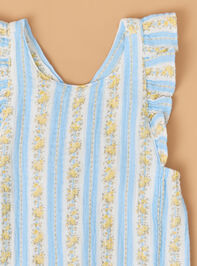 Winnie Mae Stripe Sunsuit Detail 2 - TULLABEE