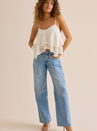 Paityn Ruffle Tie Back Tank - TULLABEE