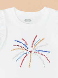 Fireworks Tinsel Tee by Mud Pie Detail 2 - TULLABEE