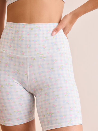 Petal Check Bike Shorts - TULLABEE