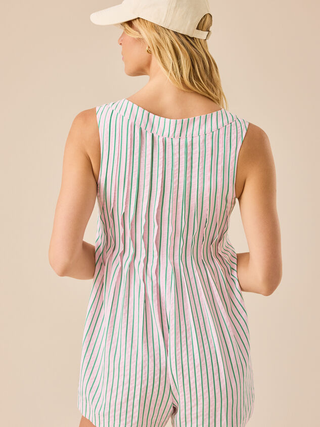Evie Striped Romper Detail 5 - TULLABEE