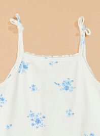 Polly Floral Flutter Romper Detail 2 - TULLABEE