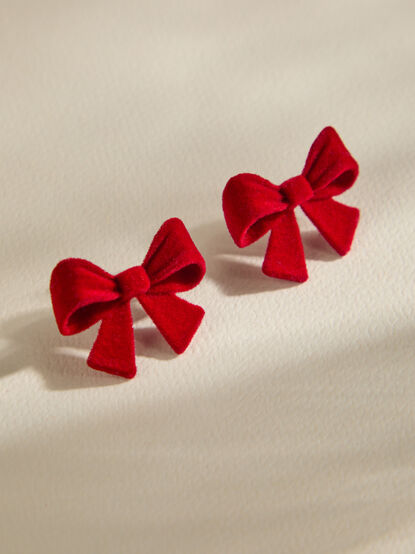 Holiday Bow Earrings - TULLABEE