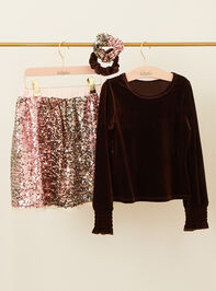 Bethany Toddler Velvet Top and Sequin Skirt - TULLABEE