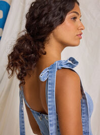 Bradie Denim Romper Detail 7 - TULLABEE