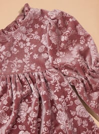 Julie Floral Velvet Baby Dress Detail 2 - TULLABEE