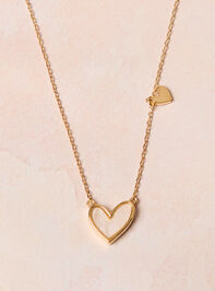 18K Gold Dainty Twin Heart Necklace - TULLABEE