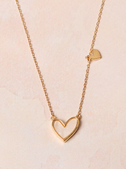 18K Gold Dainty Twin Heart Necklace - TULLABEE