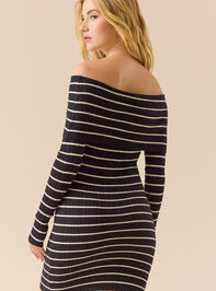 Johanna Striped Mini Sweater Dress Detail 5 - TULLABEE