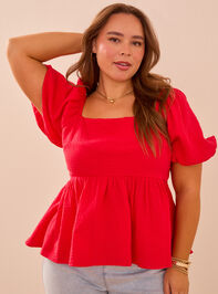 Nia Tie Back Babydoll Top Detail 3 - TULLABEE