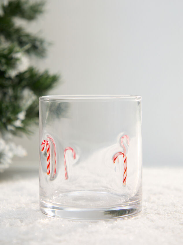 Candy Cane Juice Glass Detail 2 - TULLABEE