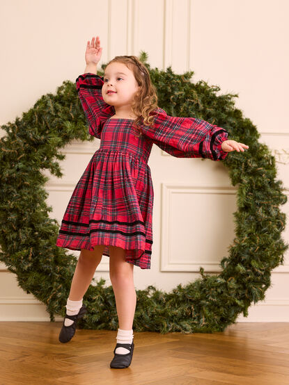 Marley Plaid Toddler Dress - TULLABEE