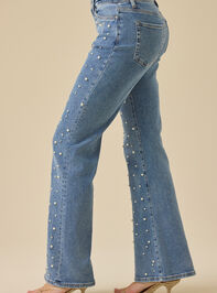 Karter Embellished Straight Leg Jeans Detail 4 - TULLABEE
