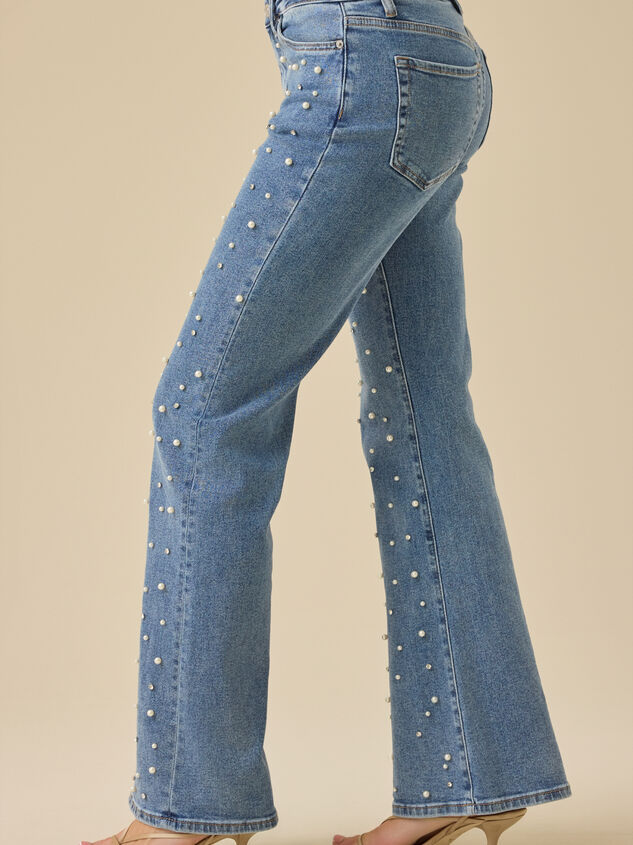 Karter Embellished Straight Leg Jeans Detail 4 - TULLABEE