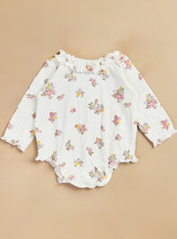 Louisa Floral Ruffle Bodysuit by Mudpie Detail 2 - TULLABEE