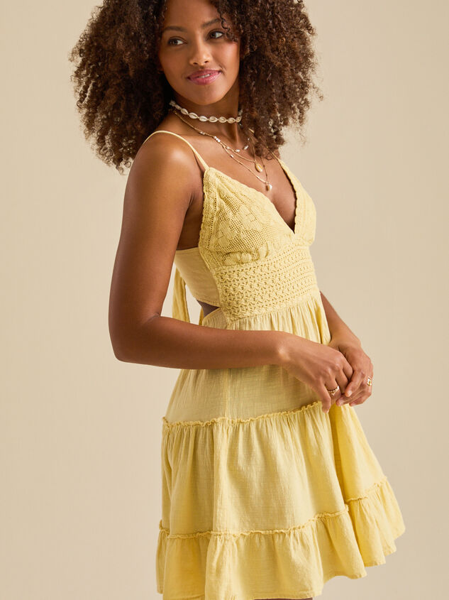 Liam Crochet Mini Dress Detail 4 - TULLABEE