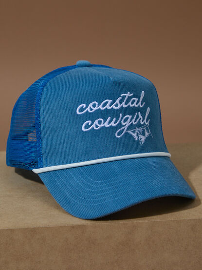 Coastal Cowgirl Corduroy Trucker Hat - TULLABEE