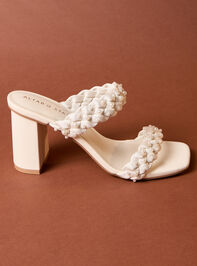Carla Braided Pearl Heels Detail 2 - TULLABEE