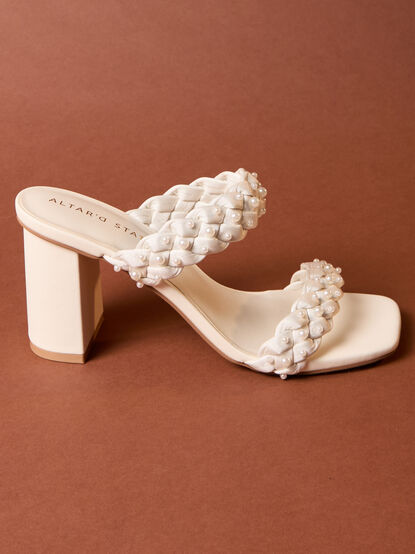 Carla Braided Pearl Heels - TULLABEE