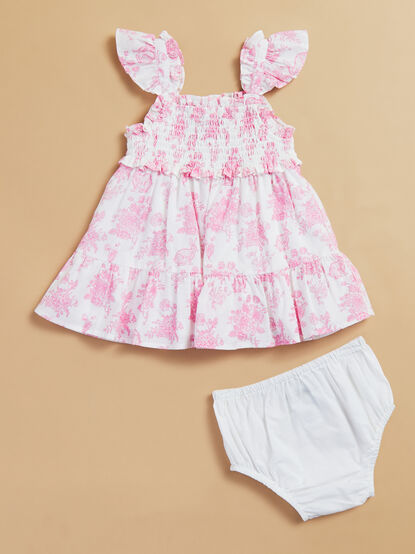 Cora Bunny Floral Baby Dress and Bloomer Set - TULLABEE