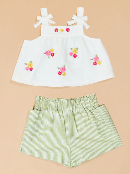 Mabel Toddler Floral Tank and Short Set - TULLABEE