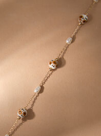 Cocoa Pearl Choker Detail 2 - TULLABEE