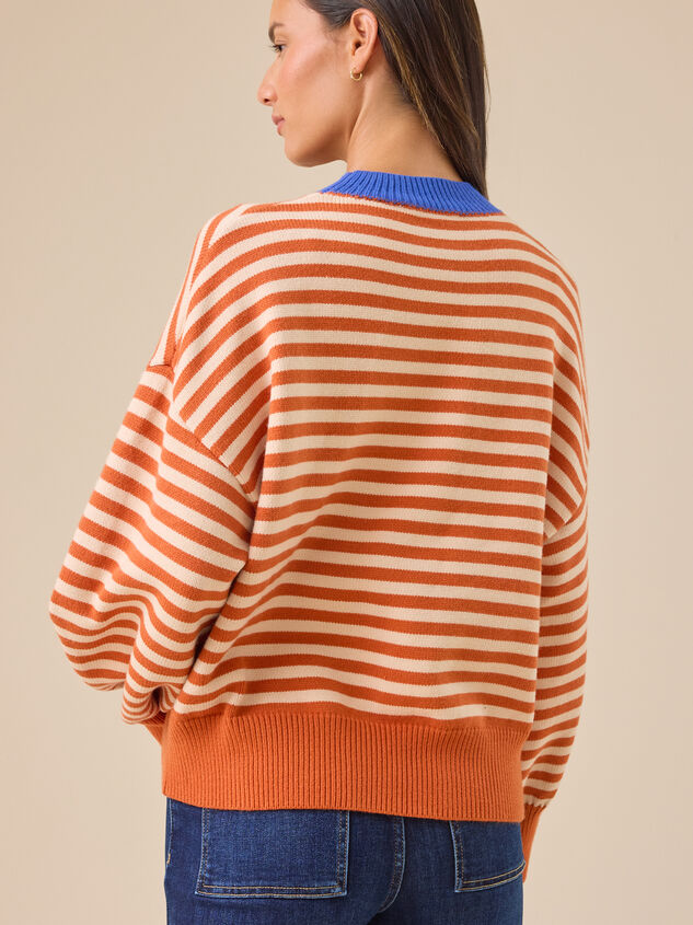 Gracie Striped Sweater Detail 4 - TULLABEE