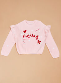 Merry Ruffle Knit Sweater Detail 2 - TULLABEE