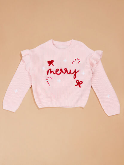 Merry Ruffle Knit Sweater - TULLABEE