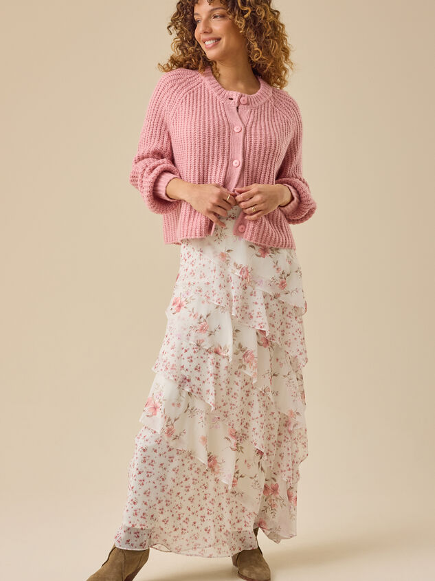 Alondra Ruffle Midi Skirt Detail 2 - TULLABEE