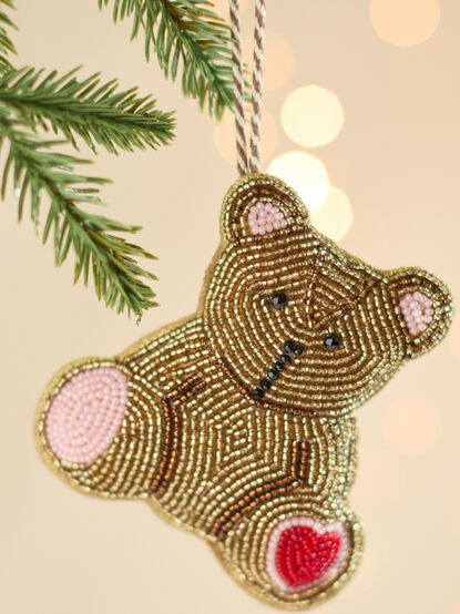 Bear Beaded Ornament - TULLABEE