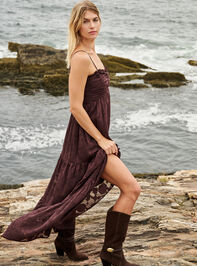 Hazel Ruched Front Maxi Dress - TULLABEE