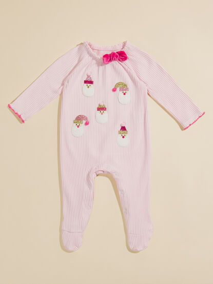 Sparkle Santa Ribbed Sleeper by MudPie - TULLABEE