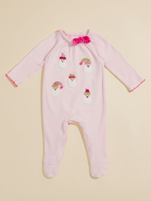 Sparkle Santa Ribbed Sleeper by MudPie Detail 2 - TULLABEE