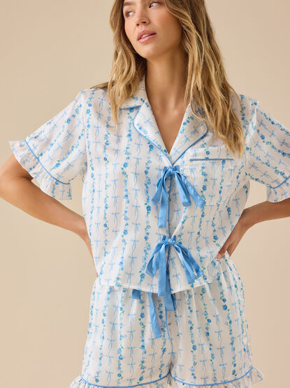 Kelyse Floral Satin Sleep Top - TULLABEE