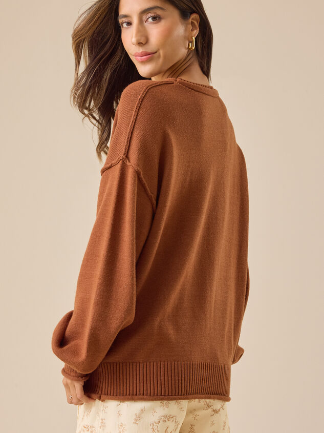 Jordana Oversized Sweater Detail 5 - TULLABEE