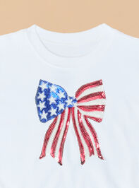 Americana Bow Romper Detail 3 - TULLABEE