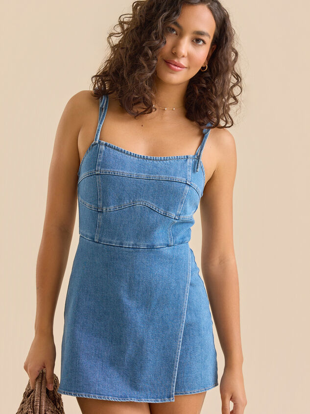 Payden Overlay Denim Romper Detail 4 - TULLABEE