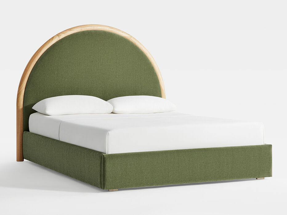 Joy Upholstered & Wood Bed - TULLABEE - 