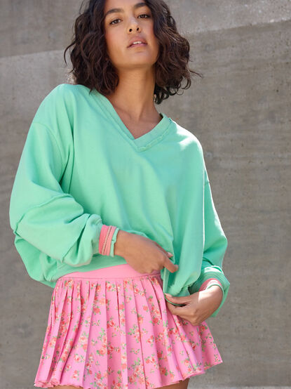 Going Pro Floral Pleated Skort - TULLABEE