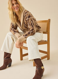 Karla Argyle Oversized Cardigan Detail 2 - TULLABEE