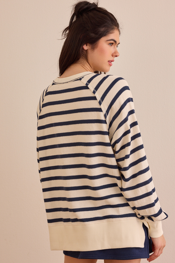 Warm-up Stripe Pullover Detail 5 - Altar'd State