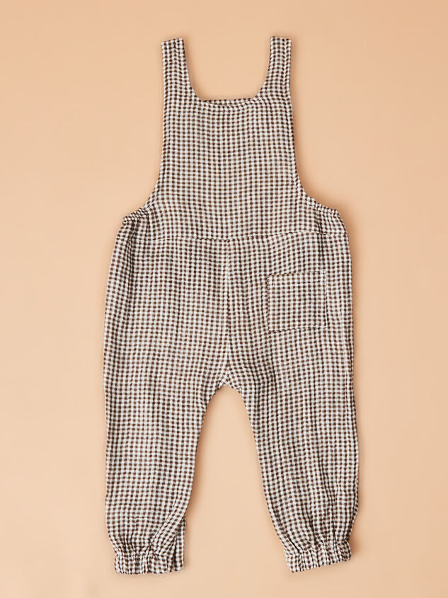 Kyle Gingham Overalls Detail 3 - TULLABEE