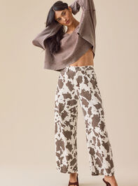 Lanie Cow Print Barrel Pant - TULLABEE