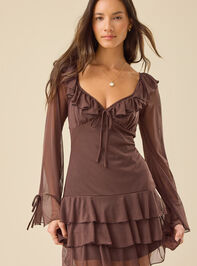 Skye Mesh Mini Dress Detail 2 - TULLABEE