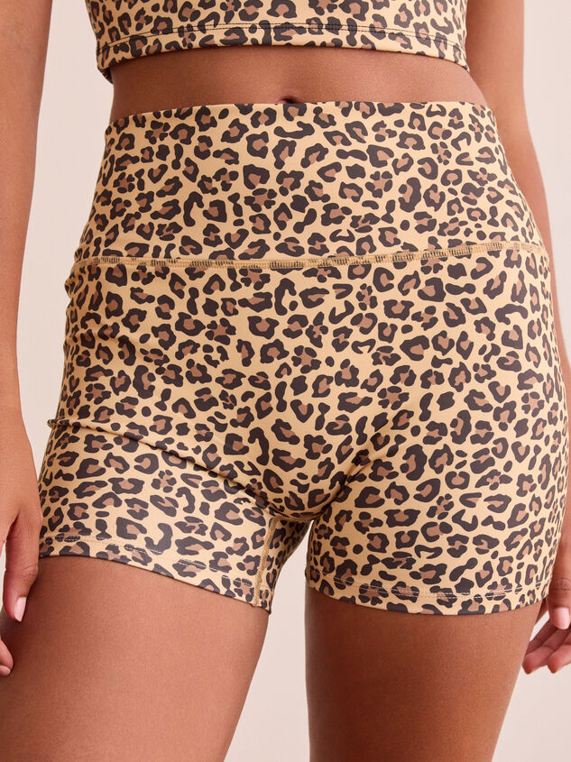 Cheetah Chase Bike Shorts Detail 3 - TULLABEE