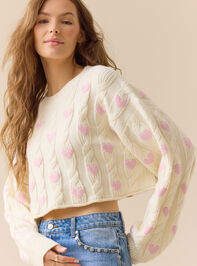 Carmen Heart Sweater Detail 3 - TULLABEE